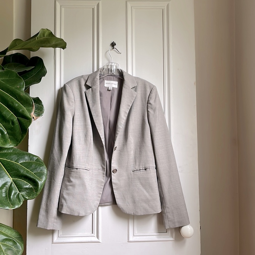 Banana Republic Light Gray Blazer